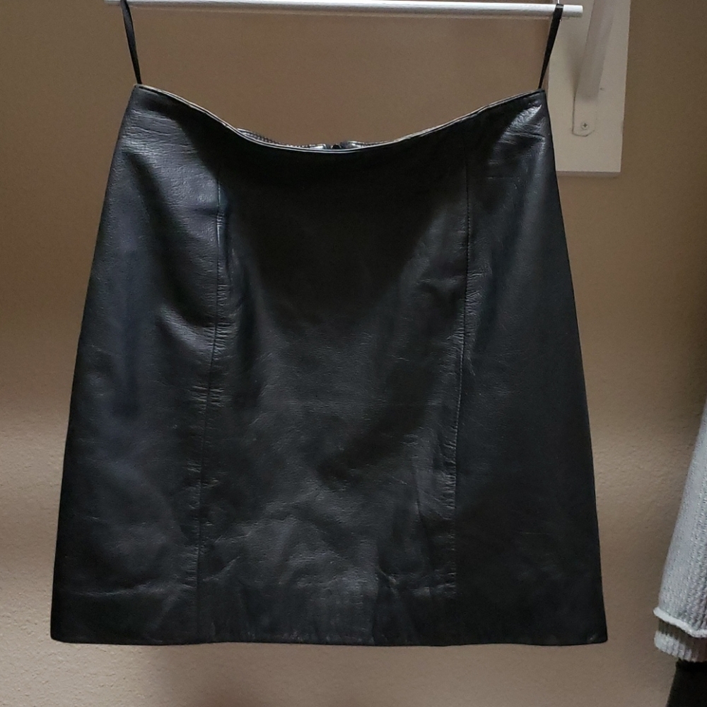 SOLD ON MERC Vintage Leather Skirt